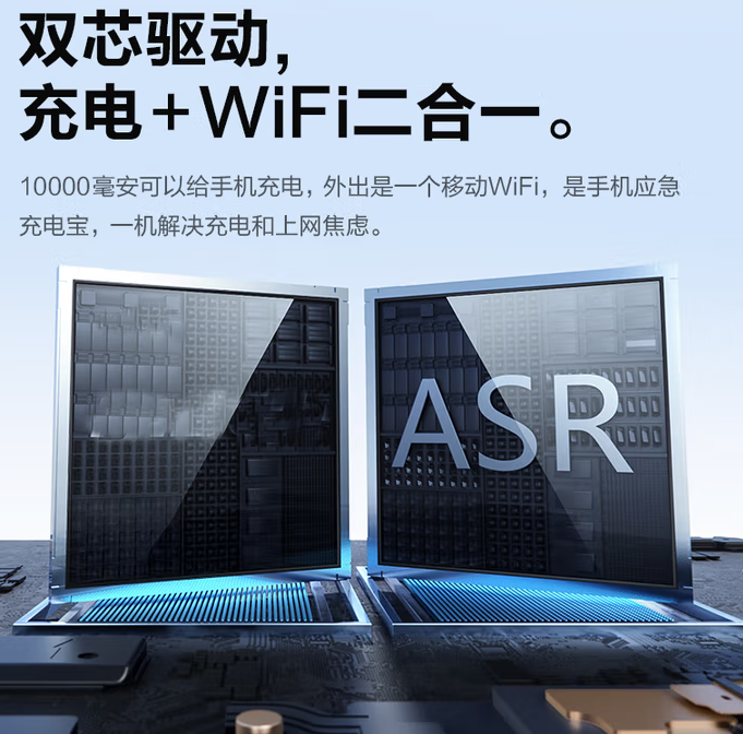 双芯驱动 充电+WiFi二合一